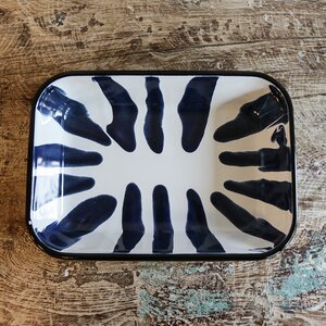A Little Color Blue Big Meze Plate