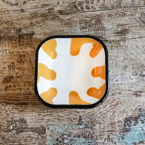 A Little Color Yellow Square Meze Plate