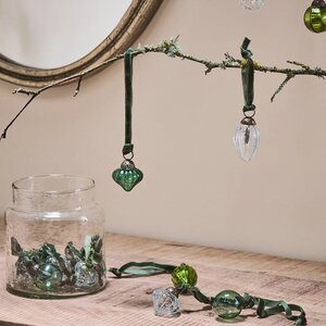 Adisa Nkuku Bauble Jar - Mixed Green & Clear - Pack of 16