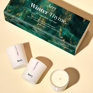 Aery Living Christmas Collection Winter Thyme Scented Candle Set