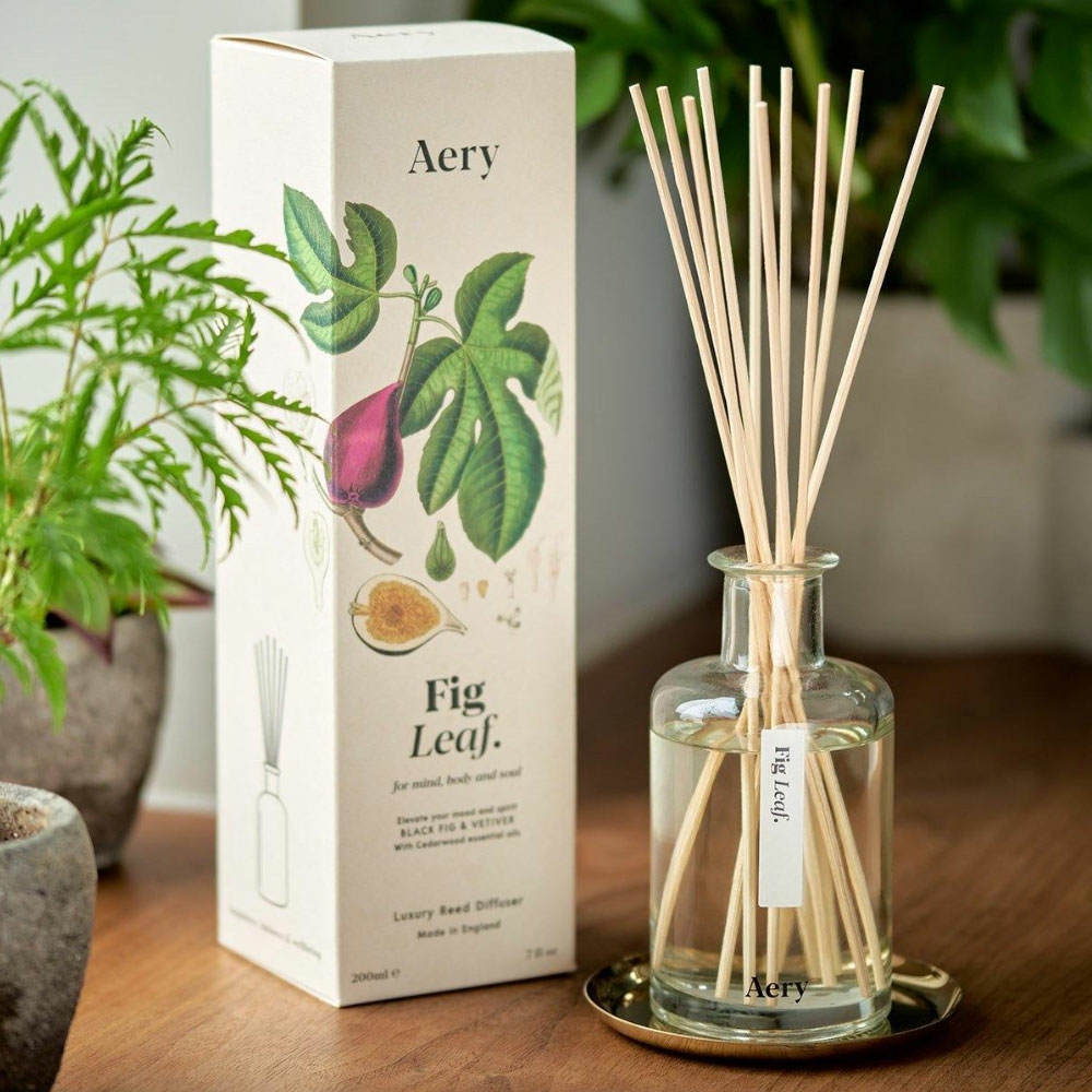 Aery Living Fig Leaf Reed Diffuser Black Fig Vetiver & Cedarwood