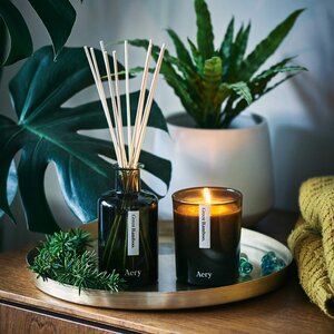 Aery Living Green Bamboo Scented Candle - Cypress Patchouli & Orange