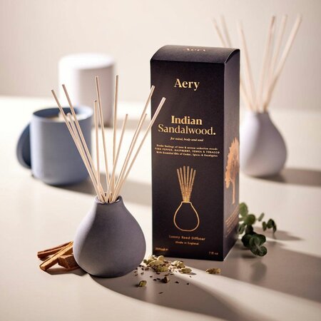 Aery Living Indian Sandalwood Reed Diffuser - Pepper Raspberry & Tonka