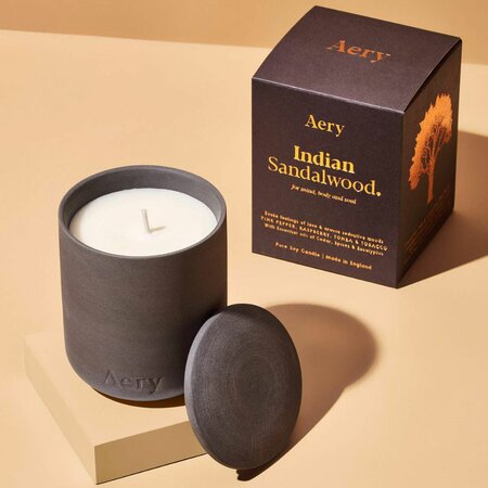 Aery Living Indian Sandalwood Scented Candle - Pepper Raspberry & Tonka