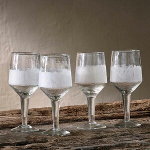 Anara Etched Clear Wine Glass