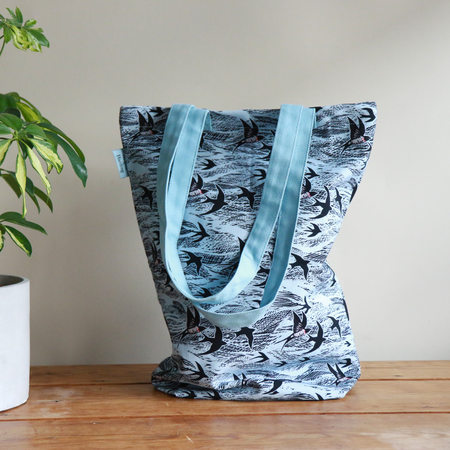 Angela Harding Swallows and Sea Tote Bag