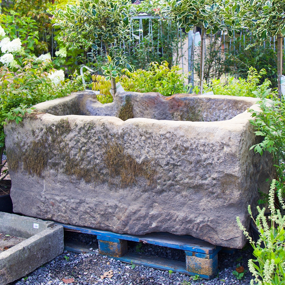 Antique Large Stone Trough - Beetham Nurseries