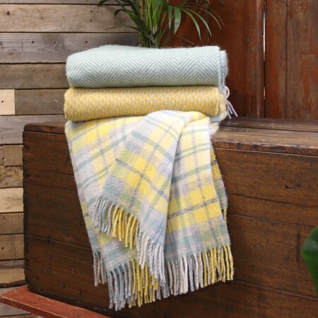 Beetham Nurseries Cottage Ocean Check Blanket