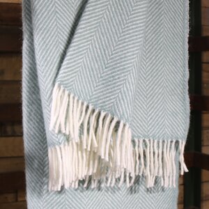 Beetham Nurseries Sea Green Fishbone Throw