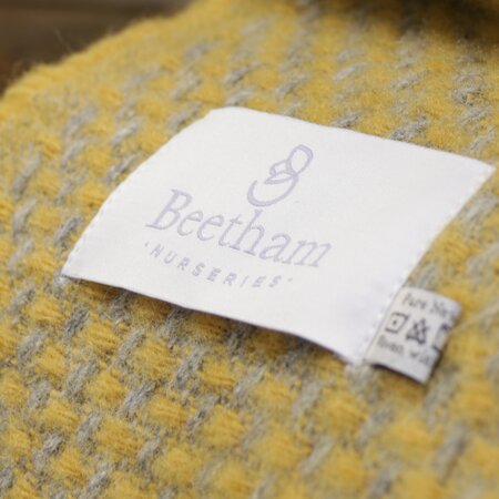 Beetham Nurseries Twill Grey & Mustard Cloth Throw