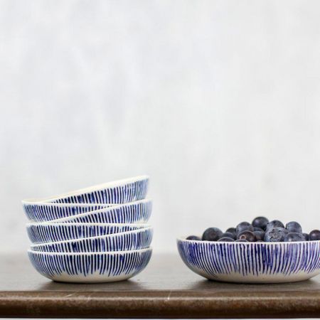 Blue 'Karuma' Large Ceramic Nibble Bowl