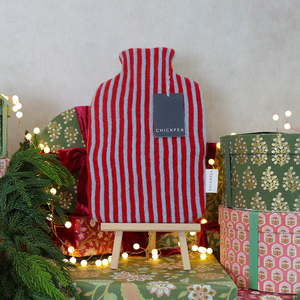 Blue & Red Bold Stripe Hot Water Bottle
