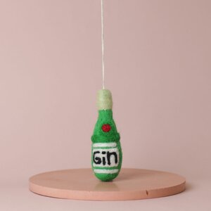 Bottle of Gin Felt Hanging Decoration