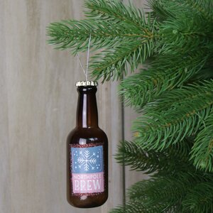 Bottle of Northpole Brew Beer Tree Decoration