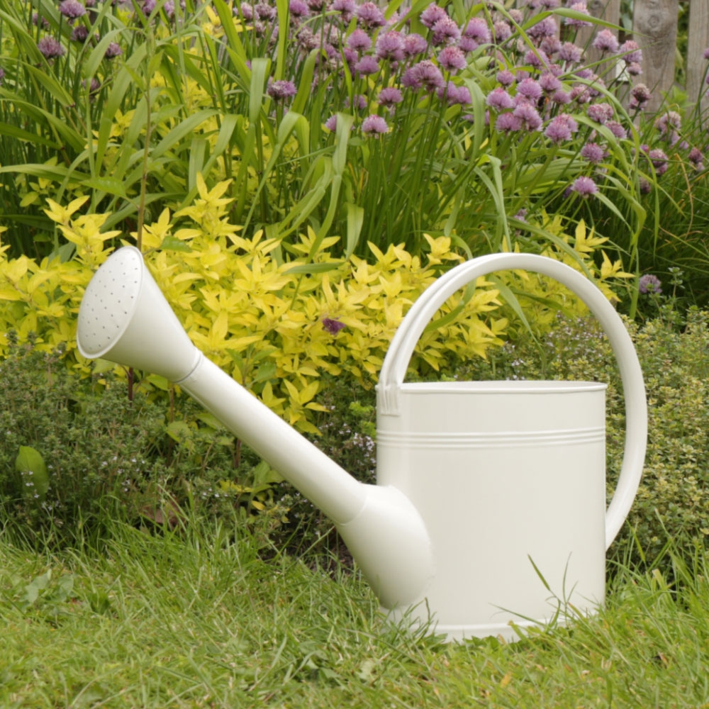 Burgon & Ball Waterfall 5 Litre Cream Watering Can Beetham Nurseries