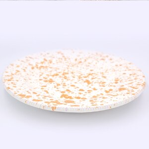 Burnt Orange Paint Splatter Dinner Plate