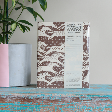 Cambridge Imprint Exercise Book Horses Chocolate (Lined)