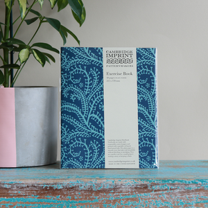 Cambridge Imprint Exercise Book Seaweed Paisley Cyanotype
