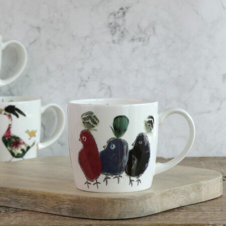 Chick Chat Bird Mug by Anna Wright