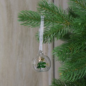 Clear and Gold Star Bauble With Tree
