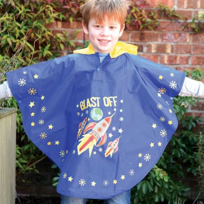 Colour Changing Poncho - Rocket (3 - 10yrs)