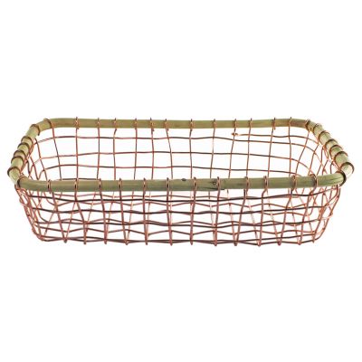 Copper Wire Rectangular Basket