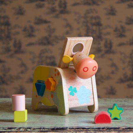 Wooden Cow Shape Sorter Wooden Toy - image 1