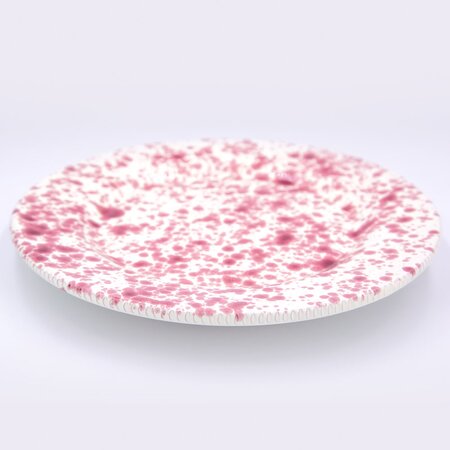 Cranberry Paint Splatter Dinner Plate