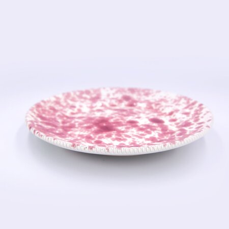 Cranberry Paint Splatter Side Plate