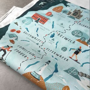 Cumbria Way Tea Towel by Oldfield Design Co