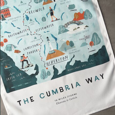 Cumbria Way Tea Towel