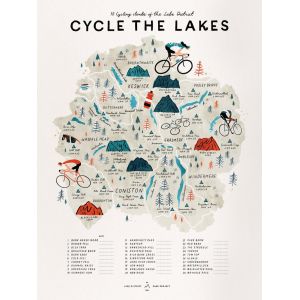 Oldfield Design Cycle the Lakes Map with Frame