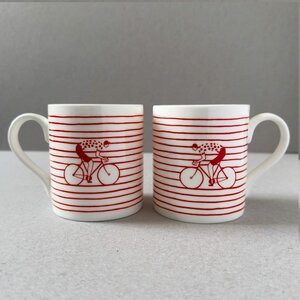 Cyclists China Mug by Oldfield Design