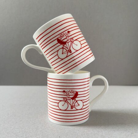 Cyclists China Mug by Oldfield Design Co