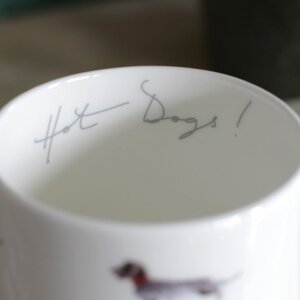 Dachshund Hot Dogs Mug by Sophie Allport