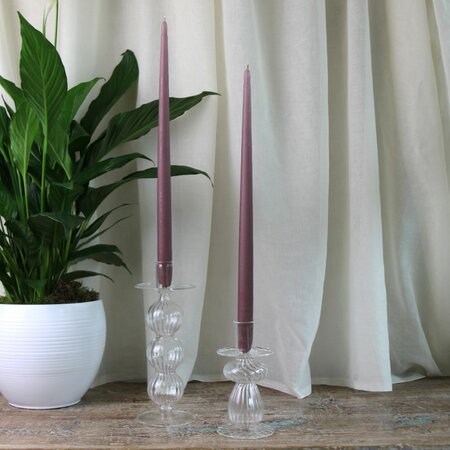 Dark Malva Taper Dinner Candles (Pack of 2)