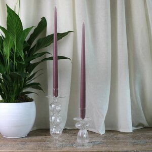 Dark Malva Taper Dinner Candles (Pack of 2)