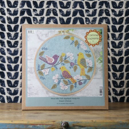 Dawn Chorus Felt Appliqué Hoop Kit by Corinne Lapierre