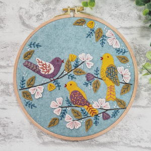 Dawn Chorus Felt Appliqué Hoop Kit by Corinne Lapierre