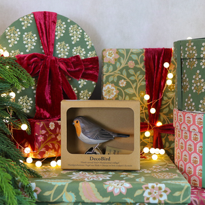 DecoBird Robin Handcarved Wooden Bird