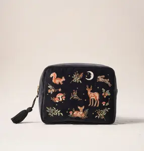 Elizabeth Scarlett Enchanted Woodland Wash Bag in Charcoal