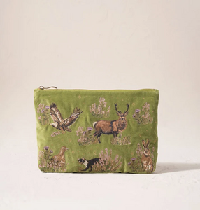 Elizabeth Scarlett Highland Romance Velvet Everyday Pouch in Pistachio Green