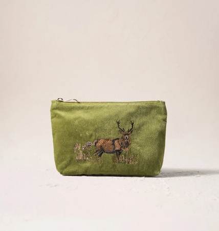Elizabeth Scarlett Highland Romance Velvet Mini Pouch in Pistachio Green