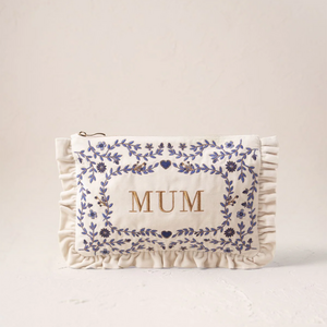 Elizabeth Scarlett Mediterranean Garden Mum Frill Pouch