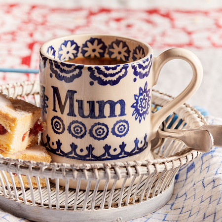 Emma Bridgewater Blue Hen & Border Mum 1/2 Pint Mug