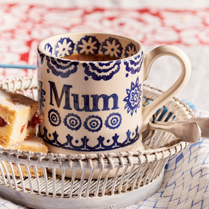 Emma Bridgewater Blue Hen & Border Mum 1/2 Pint Mug
