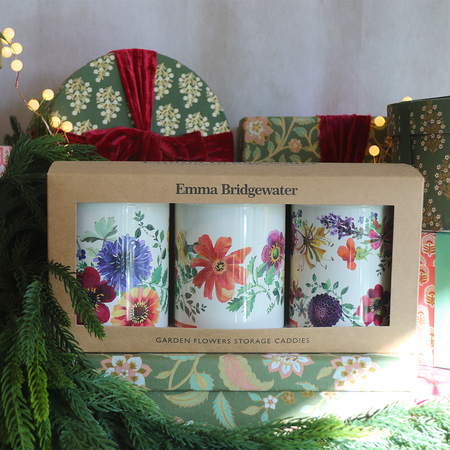 Emma Bridgewater Garden Flowers Set of 3 Round Caddies