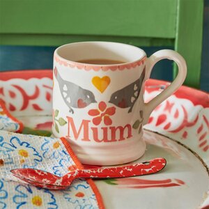 Emma Bridgewater Lovebirds Coral Mum 1/2 Pint Mug