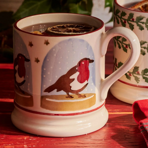 Emma Bridgewater Robin Snow Globe 1/2 Pint Mug
