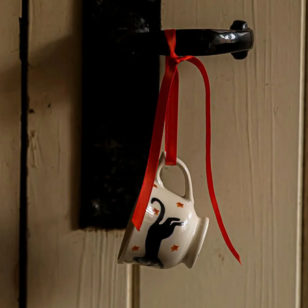 Emma Bridgewater The Wise Witches Black Cats Tiny Teacup Decoration